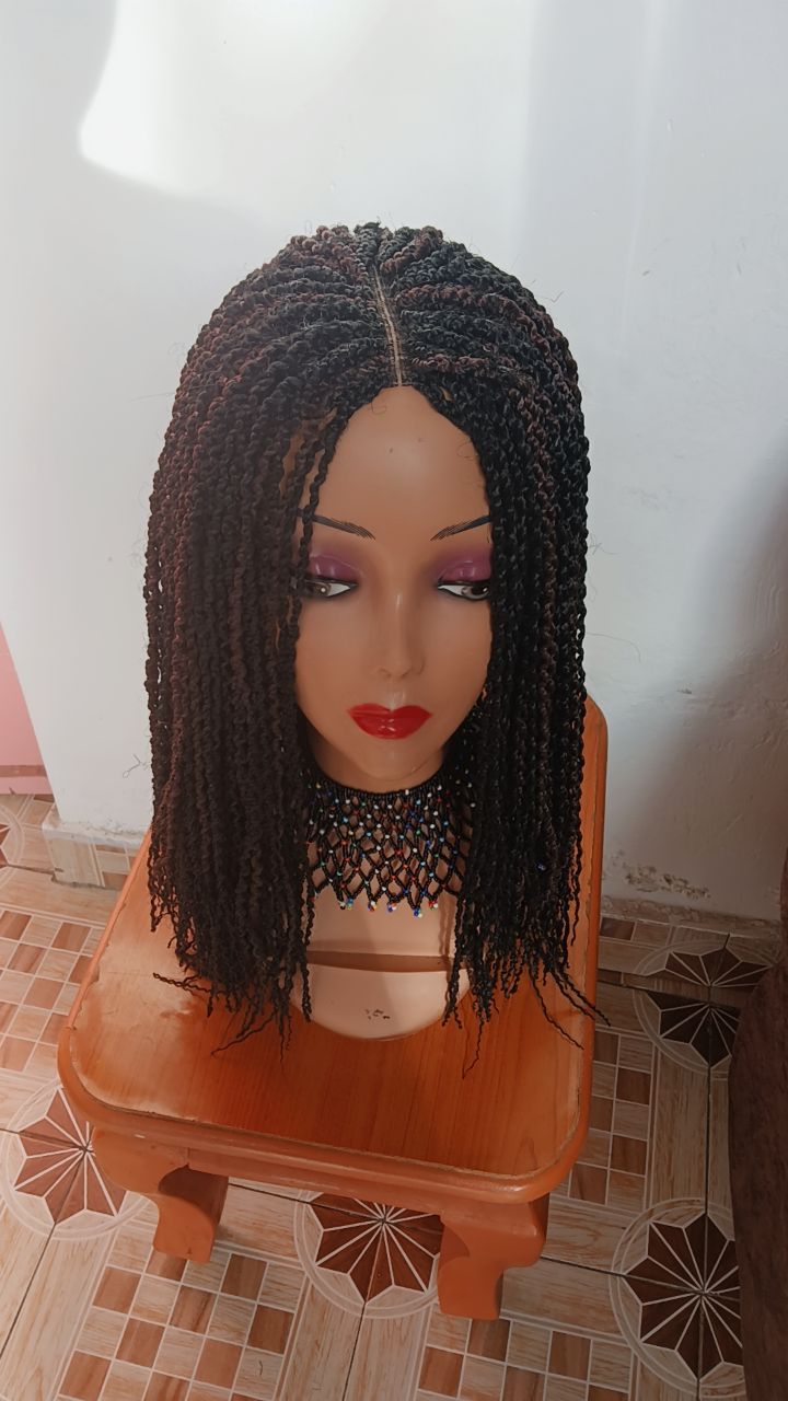 Long Curly Braided Wig