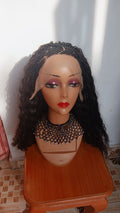 Long Curly Braided Wig — Lace Front Onyx