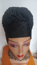 Beehive Crown Braided Wig — Onyx