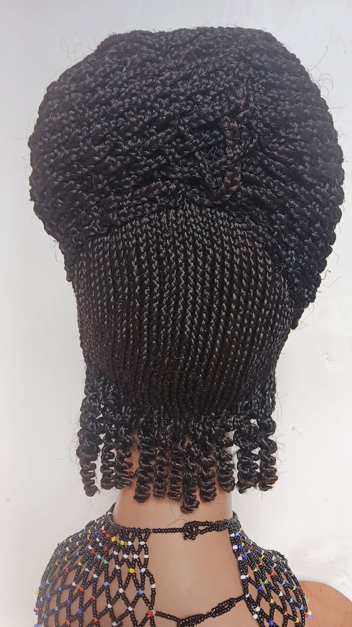 Beehive Crown Braided Wig — Onyx