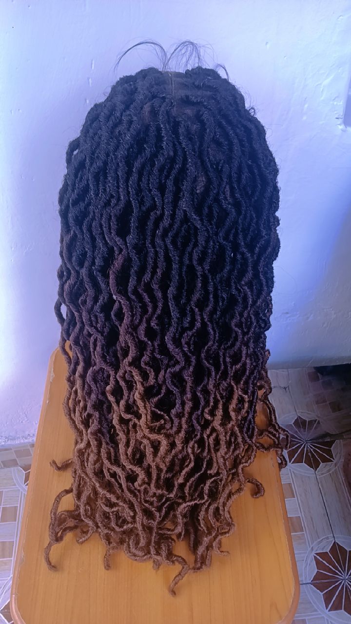 Full Lace Gypsy Locs Wig — Two-Tone Caramel Ombré