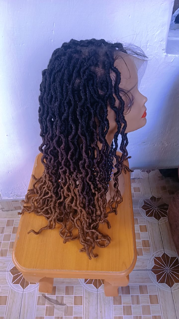 Full Lace Gypsy Locs Wig — Two-Tone Caramel Ombré