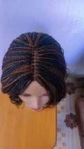 Closure Ponytail Braided Wig — Two-Tone Auburn