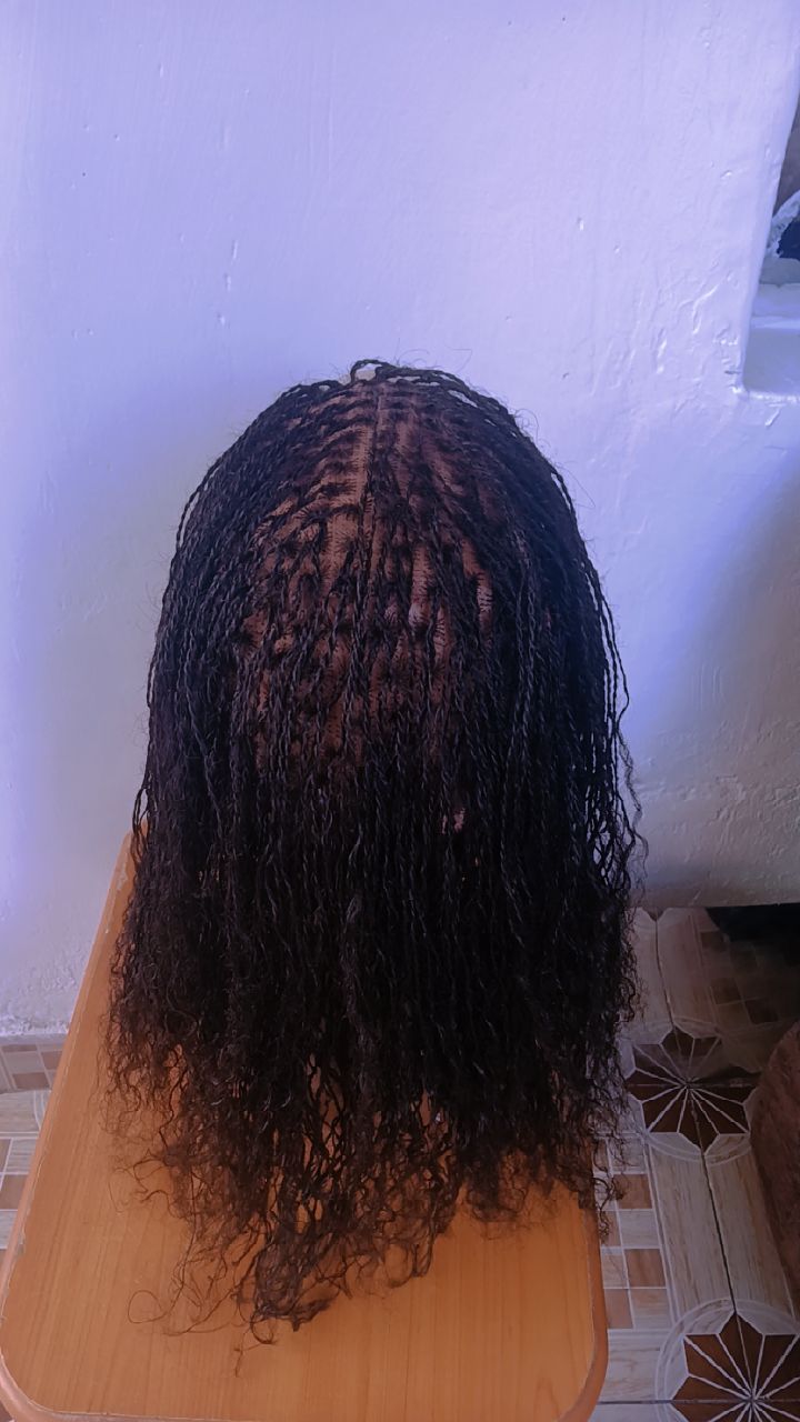 Afro Bulk Human Hair Full Lace Wig