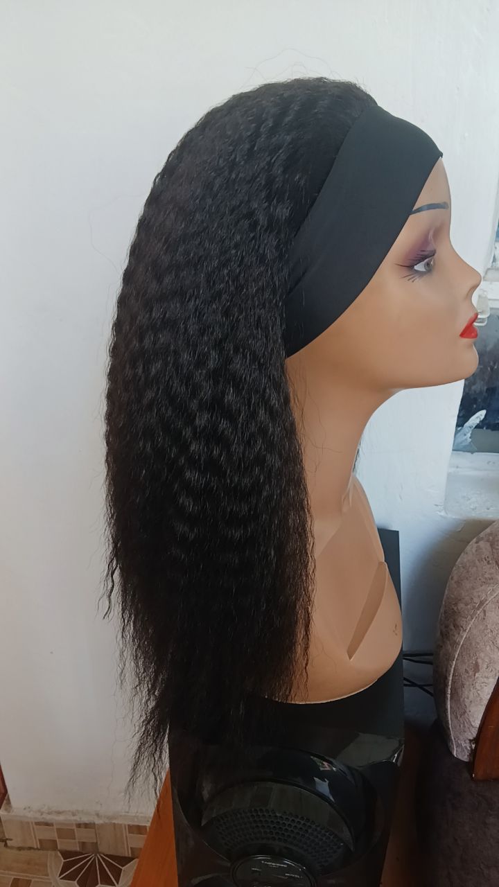 Kinky Straight Headband Wig — Natural Black