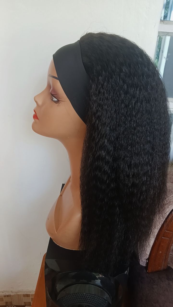 Kinky Straight Headband Wig — Natural Black