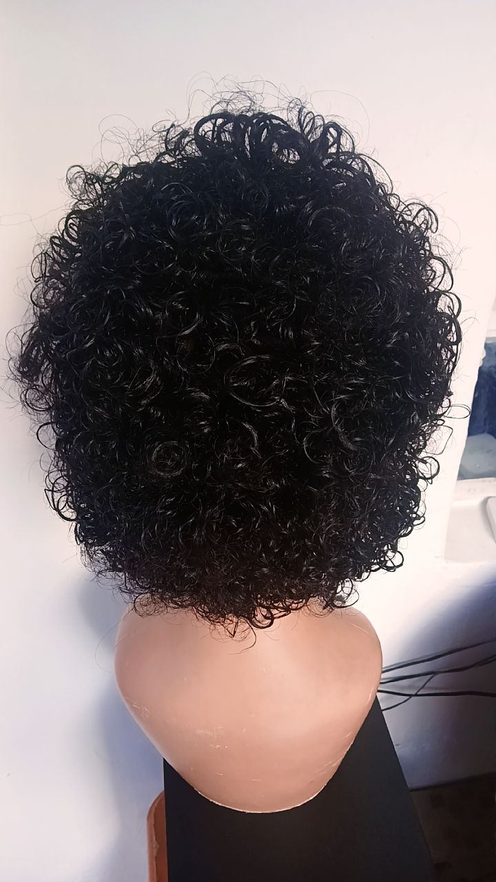 Water Curl Braided Human Hair Wig