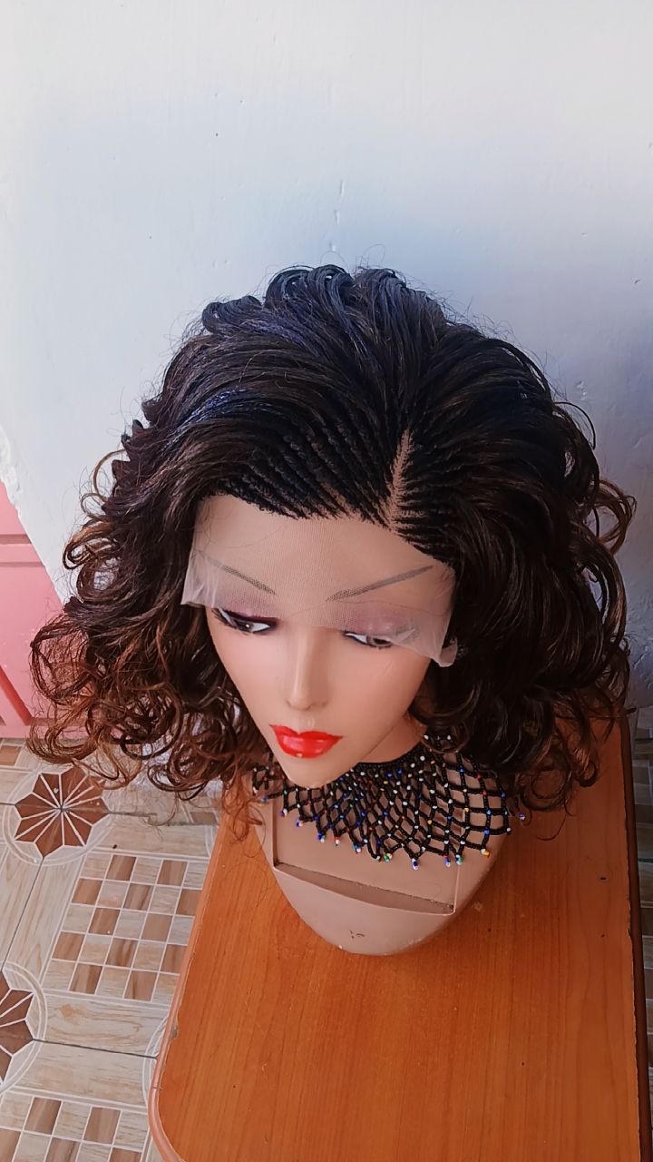 Drop Lines Curly Braided Wig