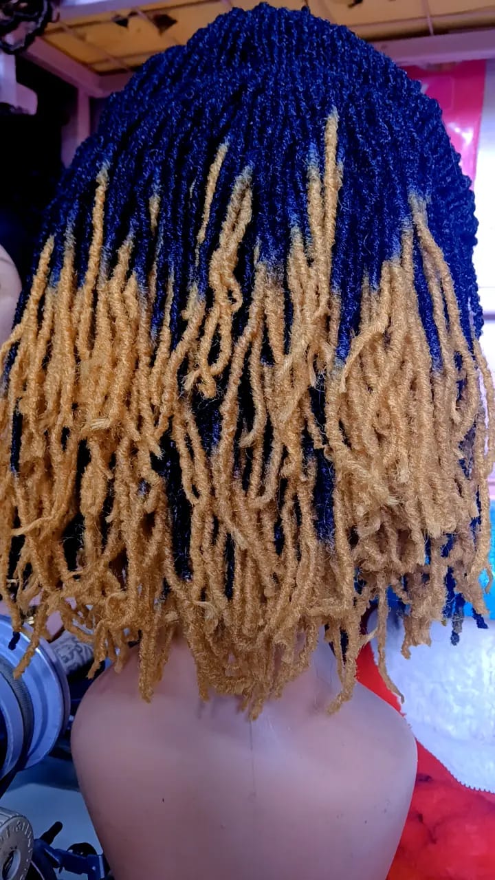 Tuna Locs Braided Wig — Black to Honey Blonde