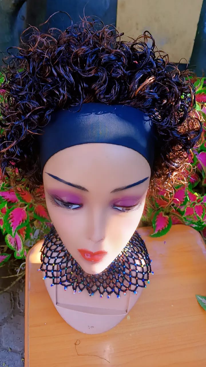 Short Curly Headband Wig