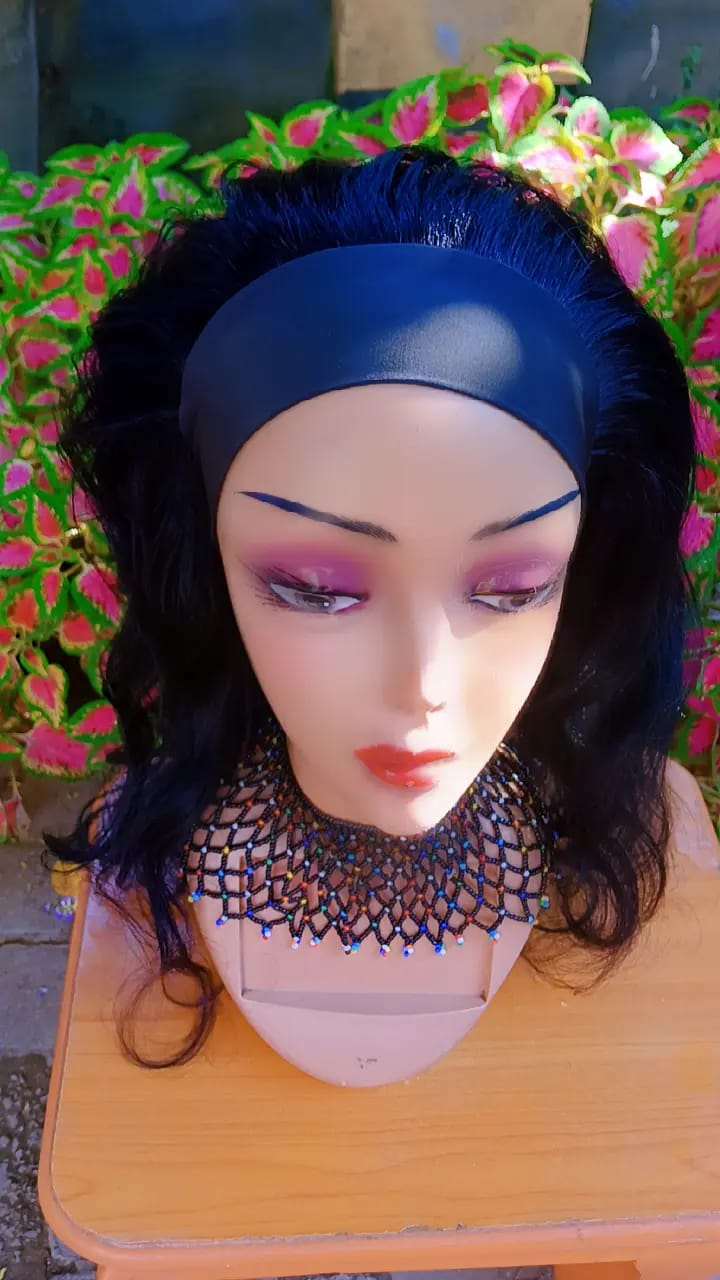 Long Body Wave Headband Wig — Natural Black
