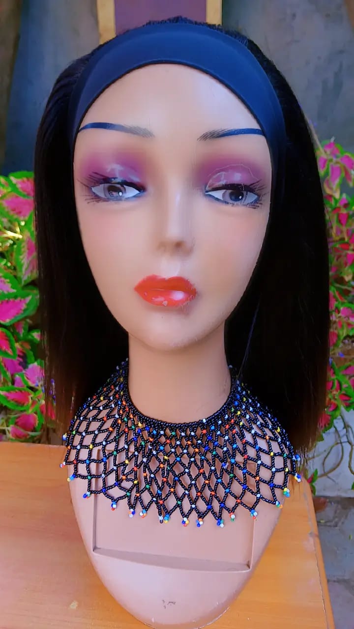 Kinky Straight Headband Wig — Copper Ombré
