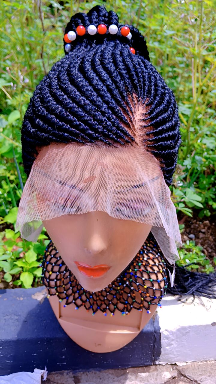 2-in-1 Frontal Braided Ponytail Wig