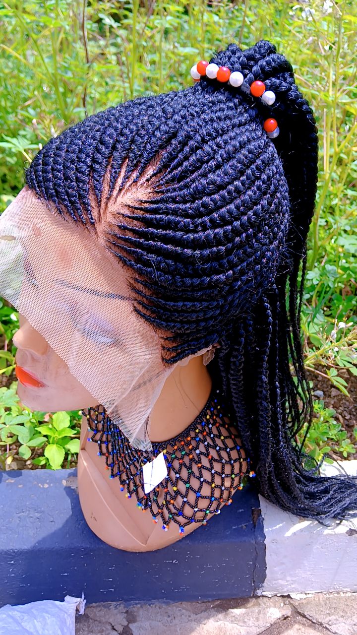 2-in-1 Frontal Braided Ponytail Wig