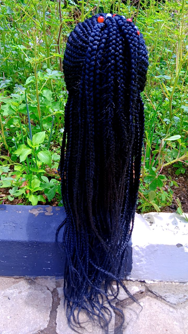 2-in-1 Frontal Braided Ponytail Wig