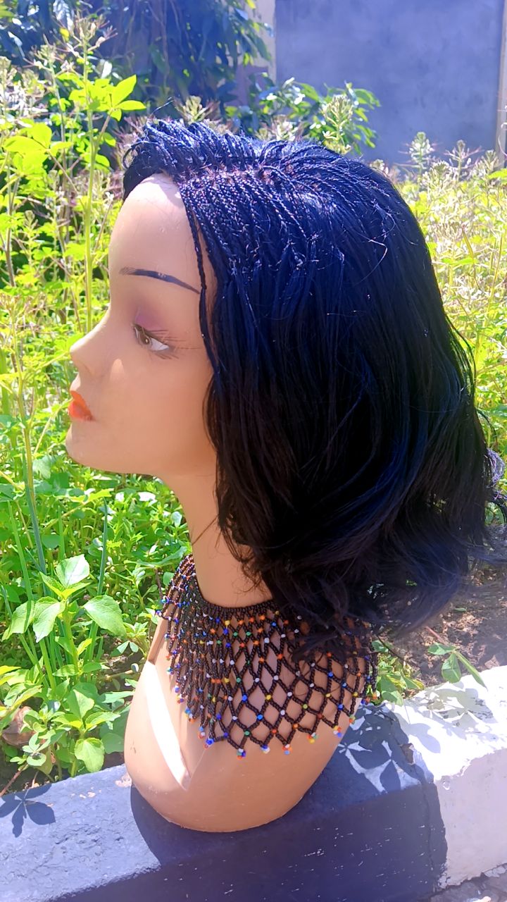 Drop Lines Curly Braided Wig