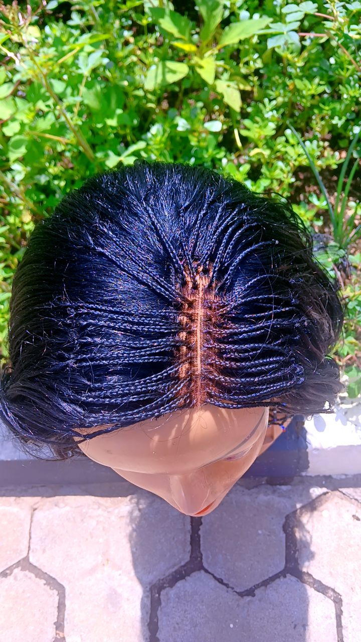 Drop Lines Curly Braided Wig