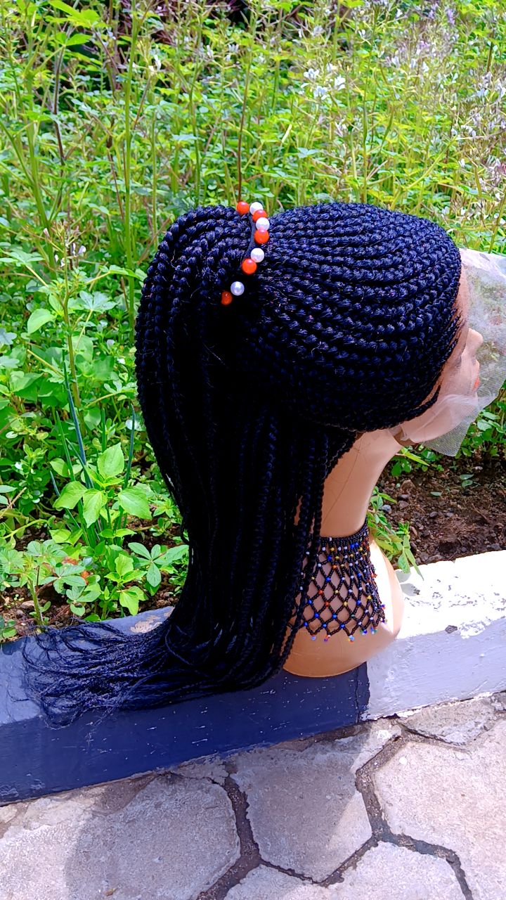 2-in-1 Frontal Braided Ponytail Wig