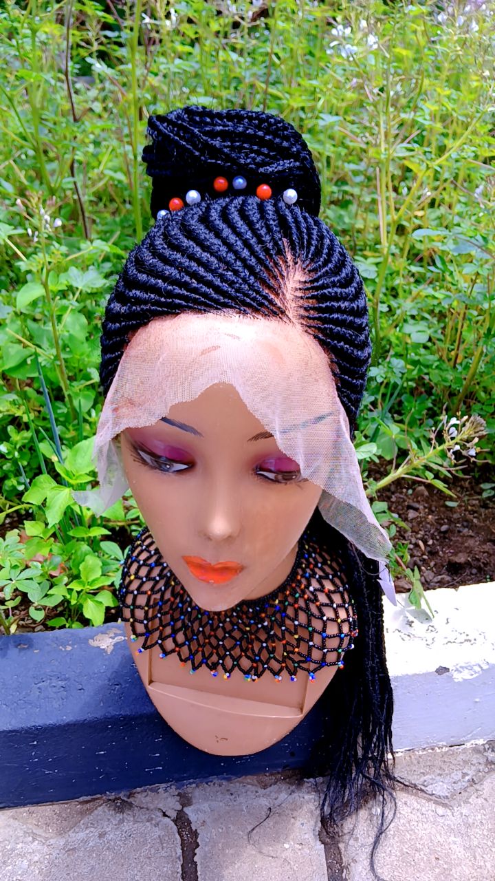 2-in-1 Frontal Braided Ponytail Wig