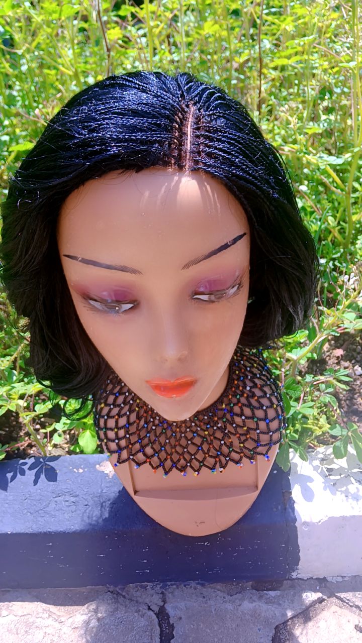 Drop Lines Curly Braided Wig