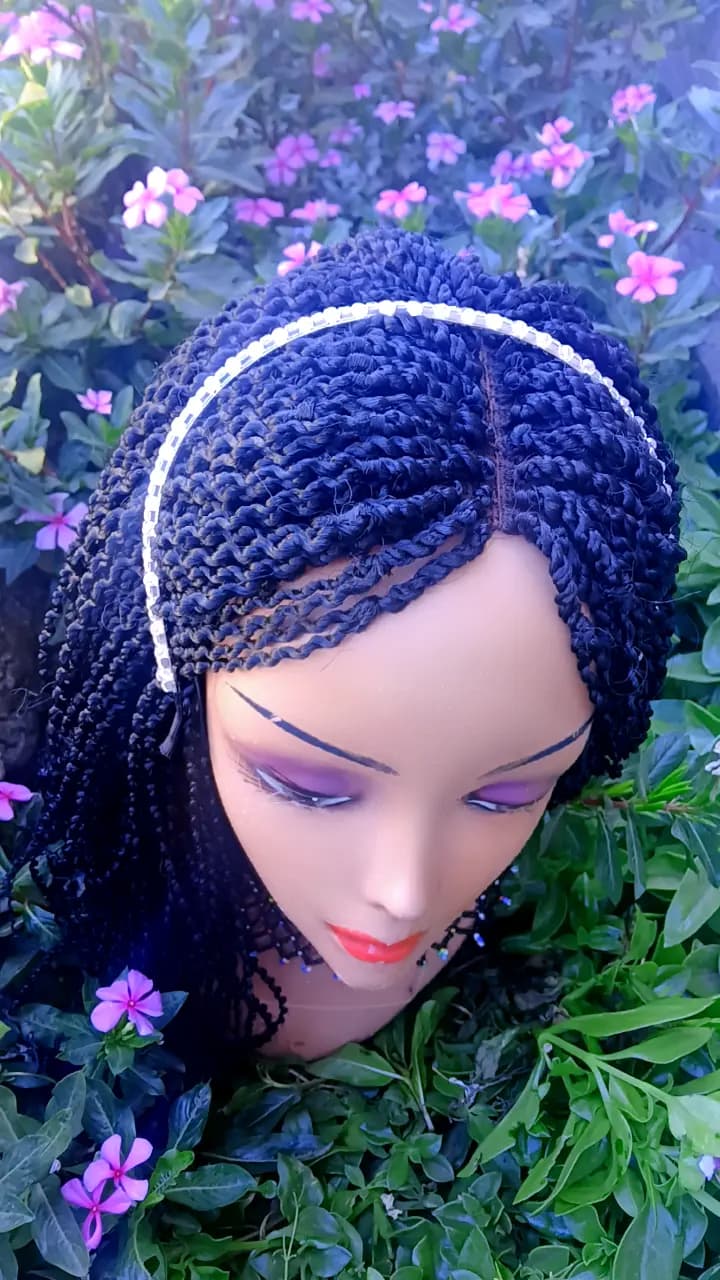 Long Curly Braided Wig