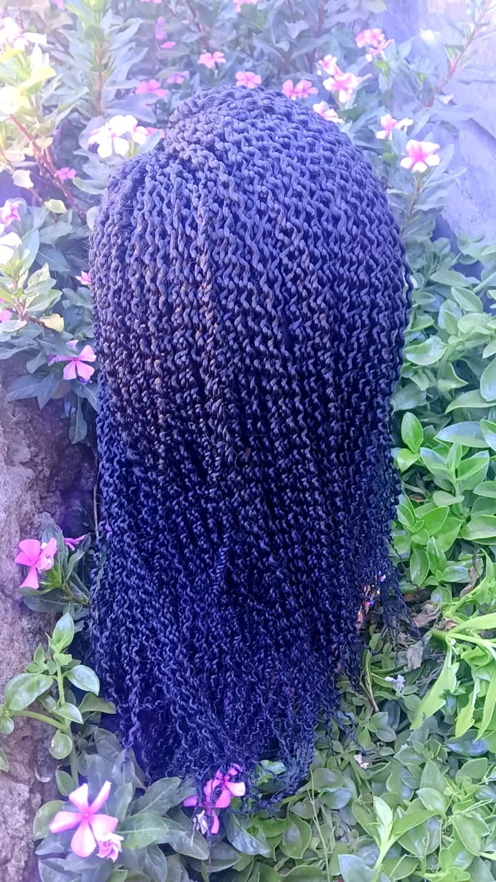 Long Curly Braided Wig