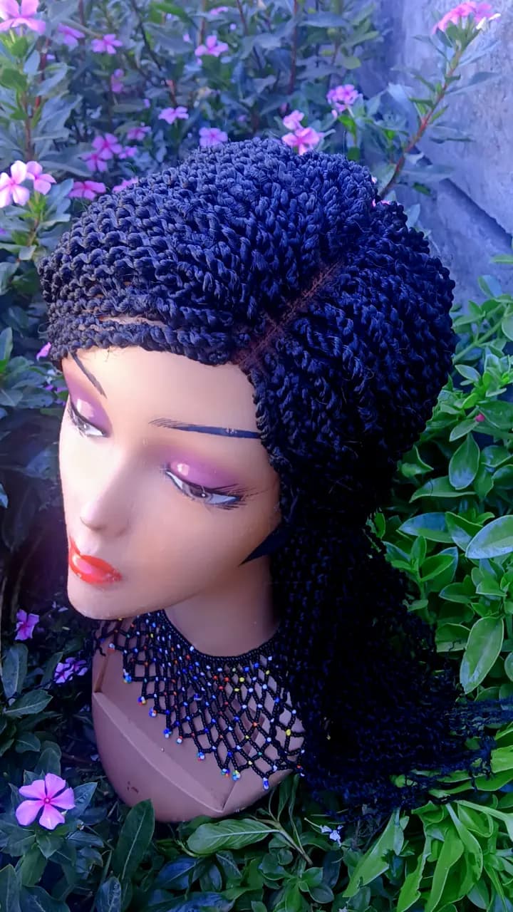 Long Curly Braided Wig