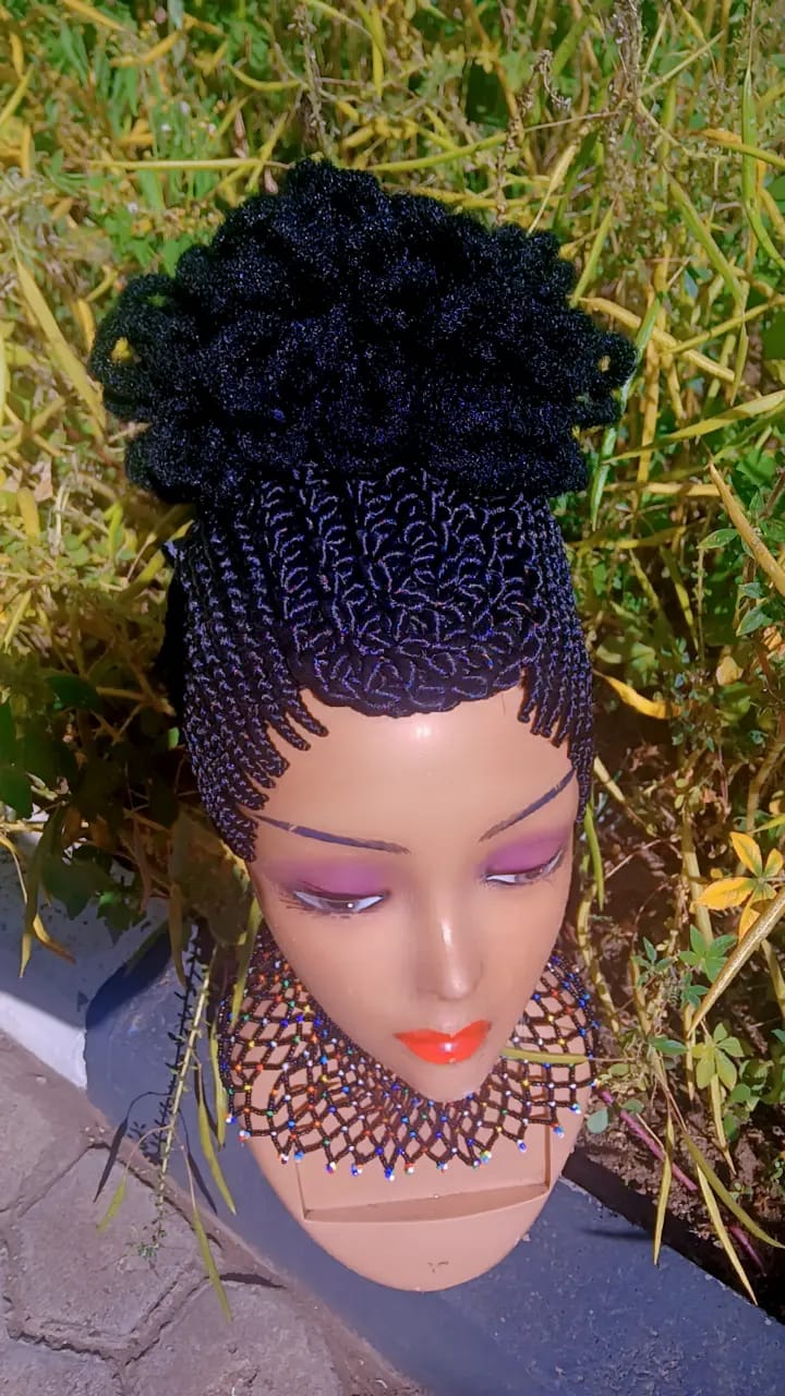 Black Crown Braided Wig