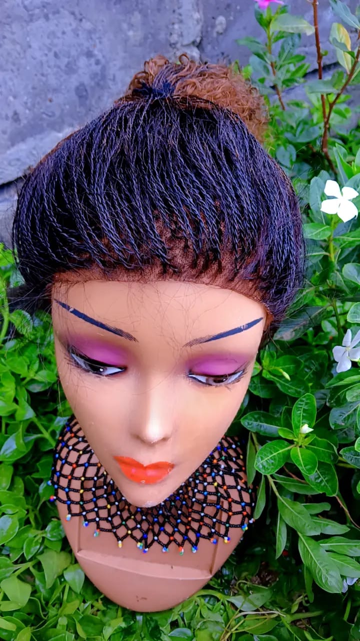 Zuri Water Curl Sisterlocs Wig — Copper Tips
