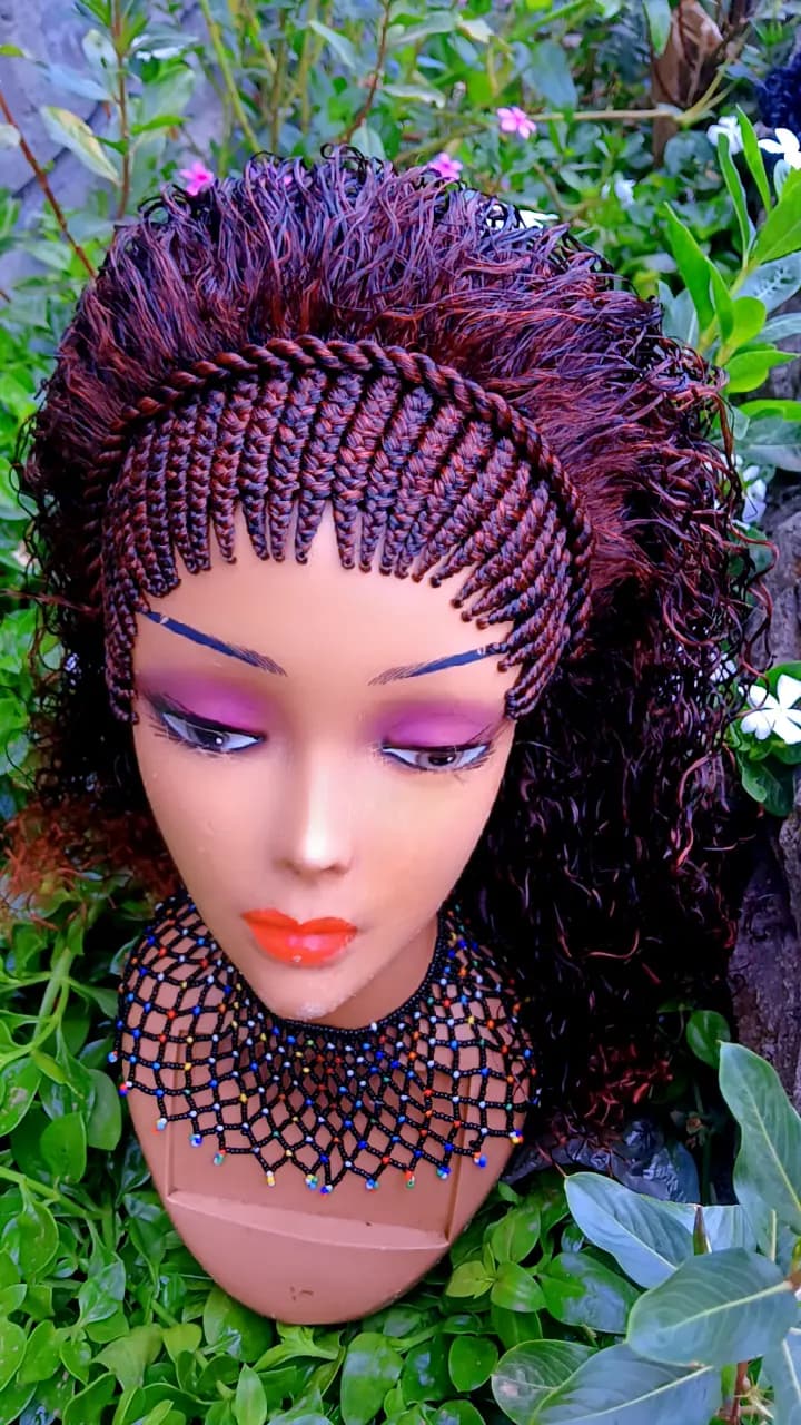Rope Crown Curly Wig