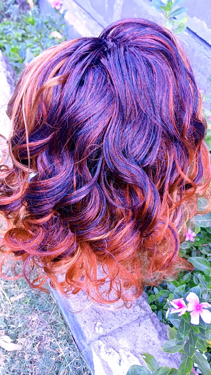 Drop Lines Curly Braided Wig