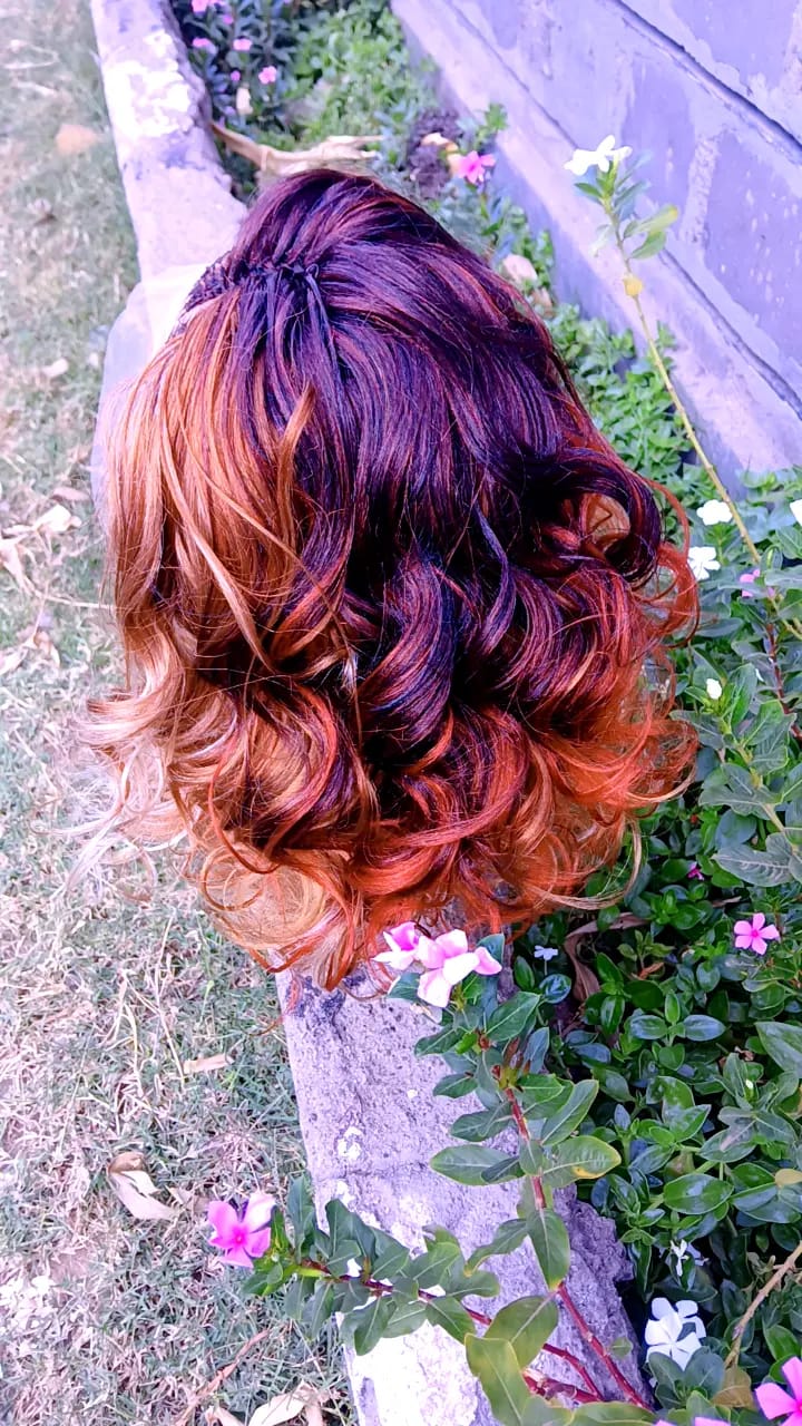 Drop Lines Curly Braided Wig