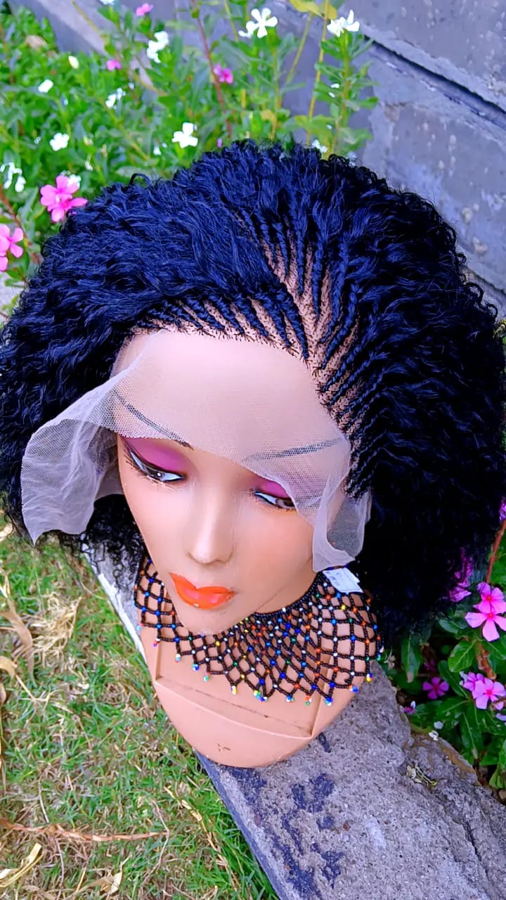 Drop Lines Curly Braided Wig