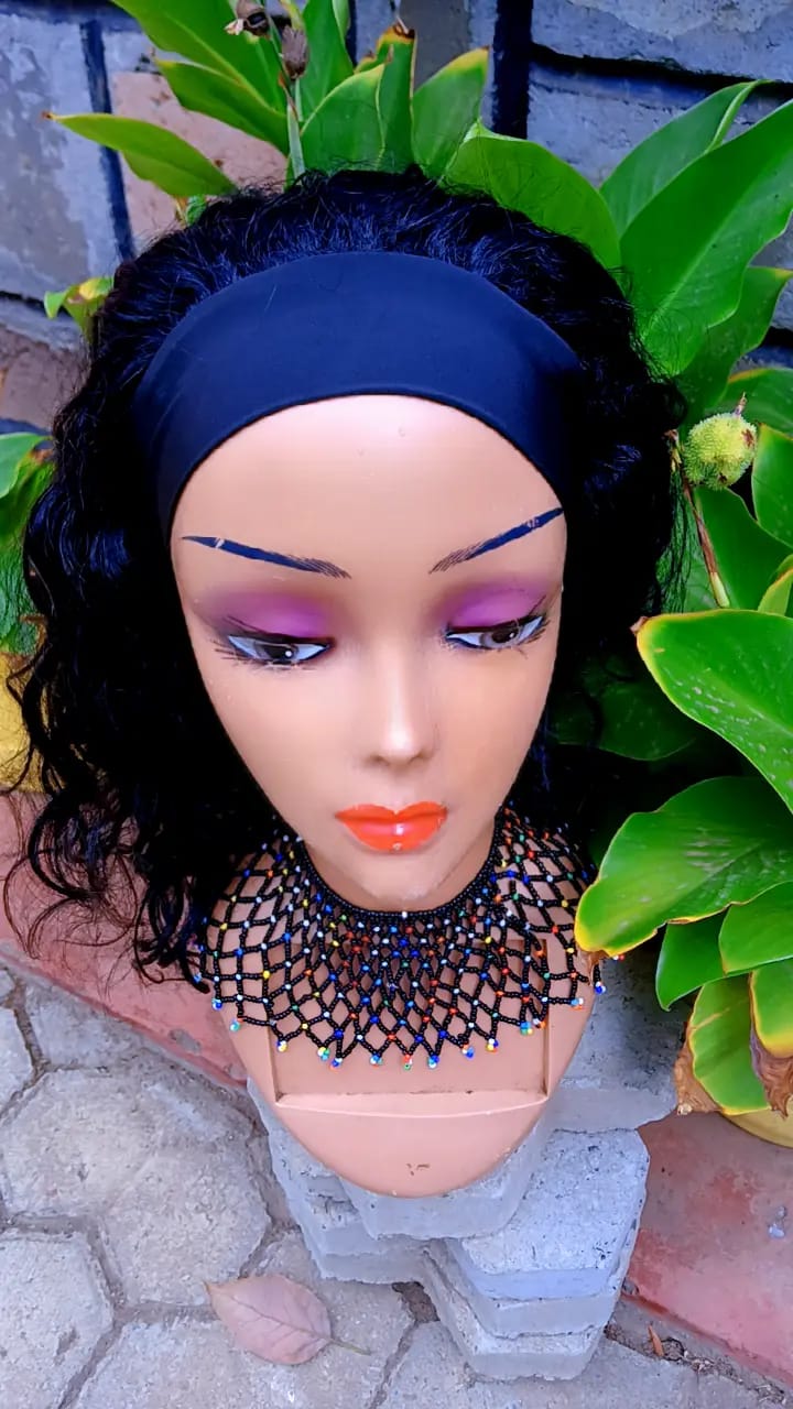 Long Body Wave Headband Wig — Natural Black