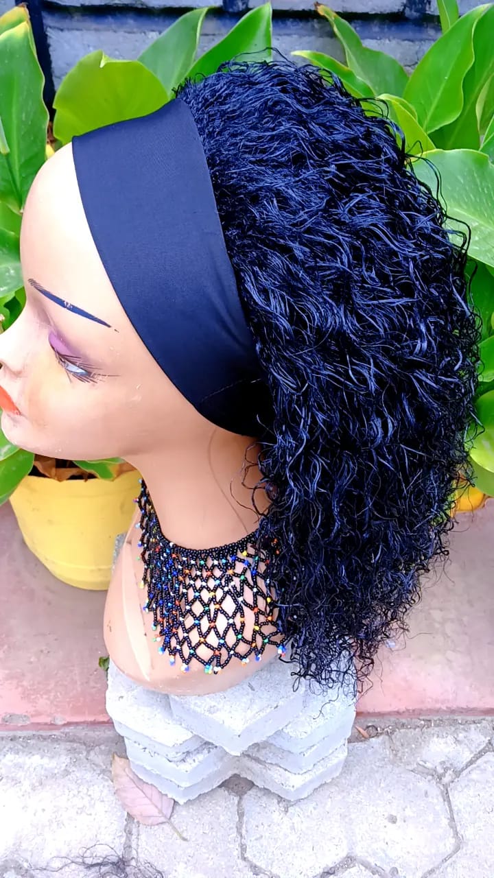 Long Body Wave Headband Wig — Natural Black