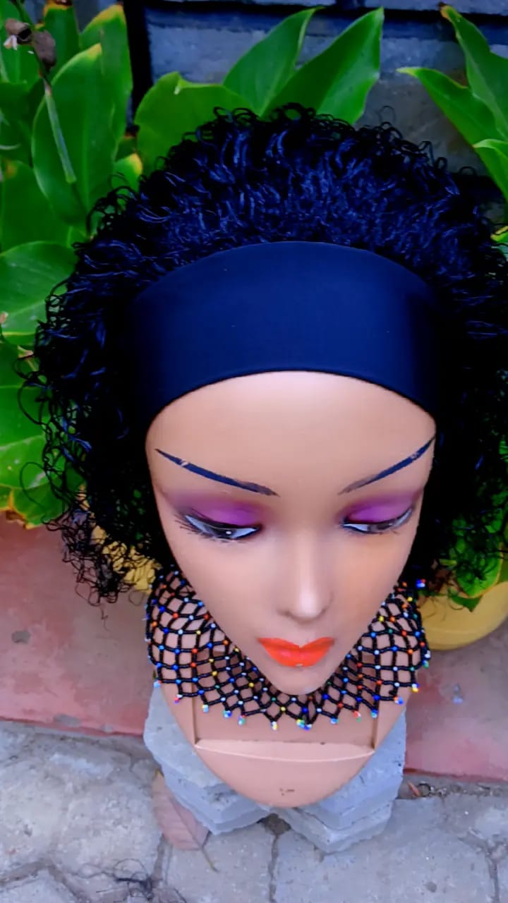 Long Body Wave Headband Wig — Natural Black