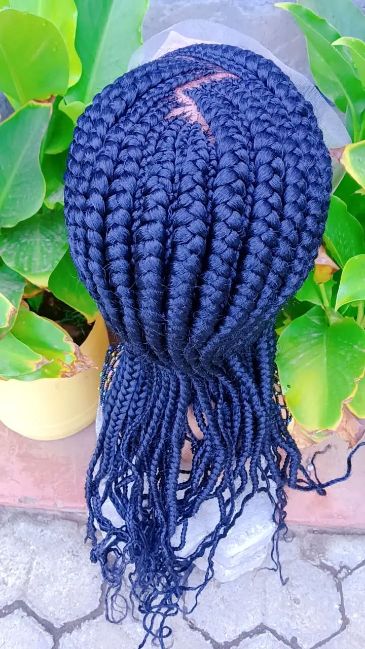 2-in-1 Frontal Braided Ponytail Wig