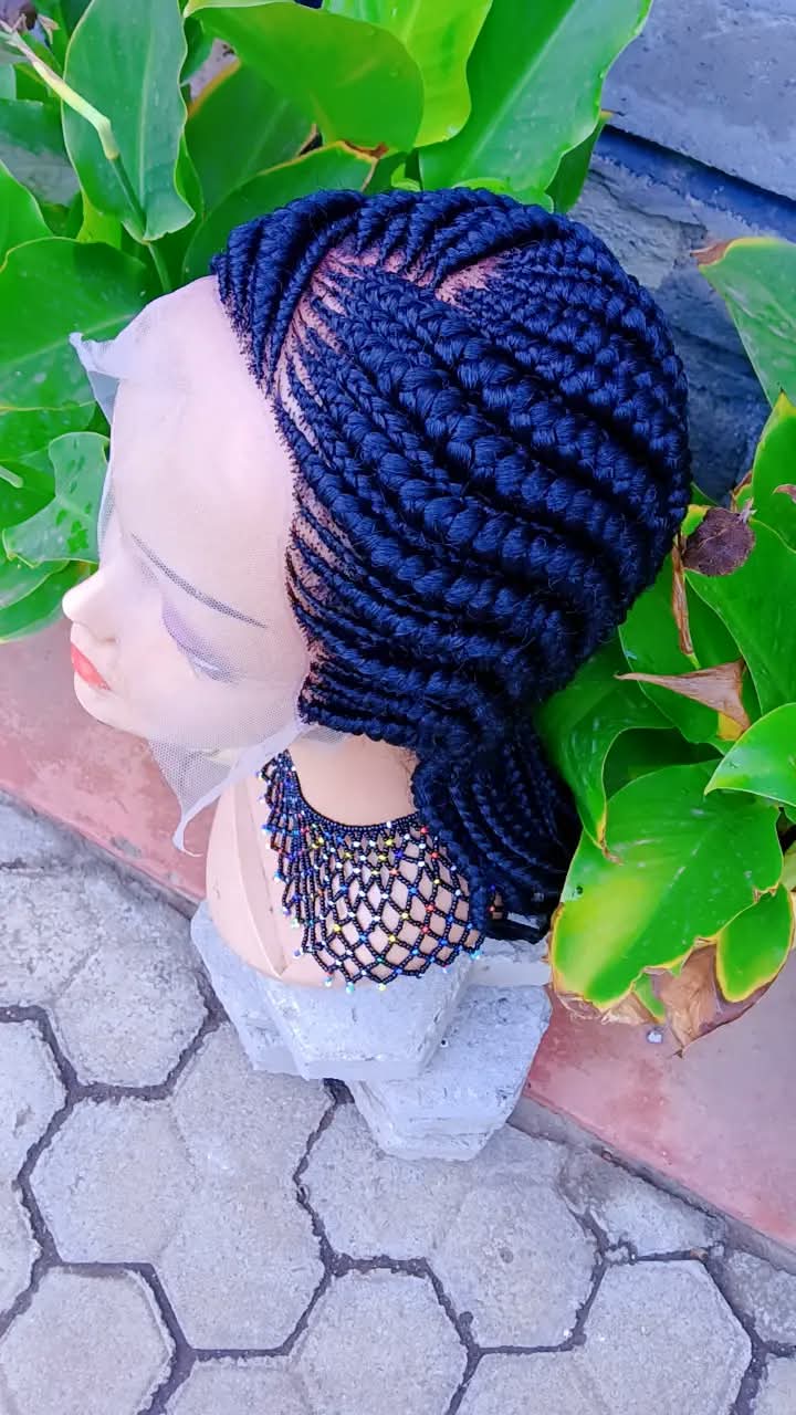 2-in-1 Frontal Braided Ponytail Wig