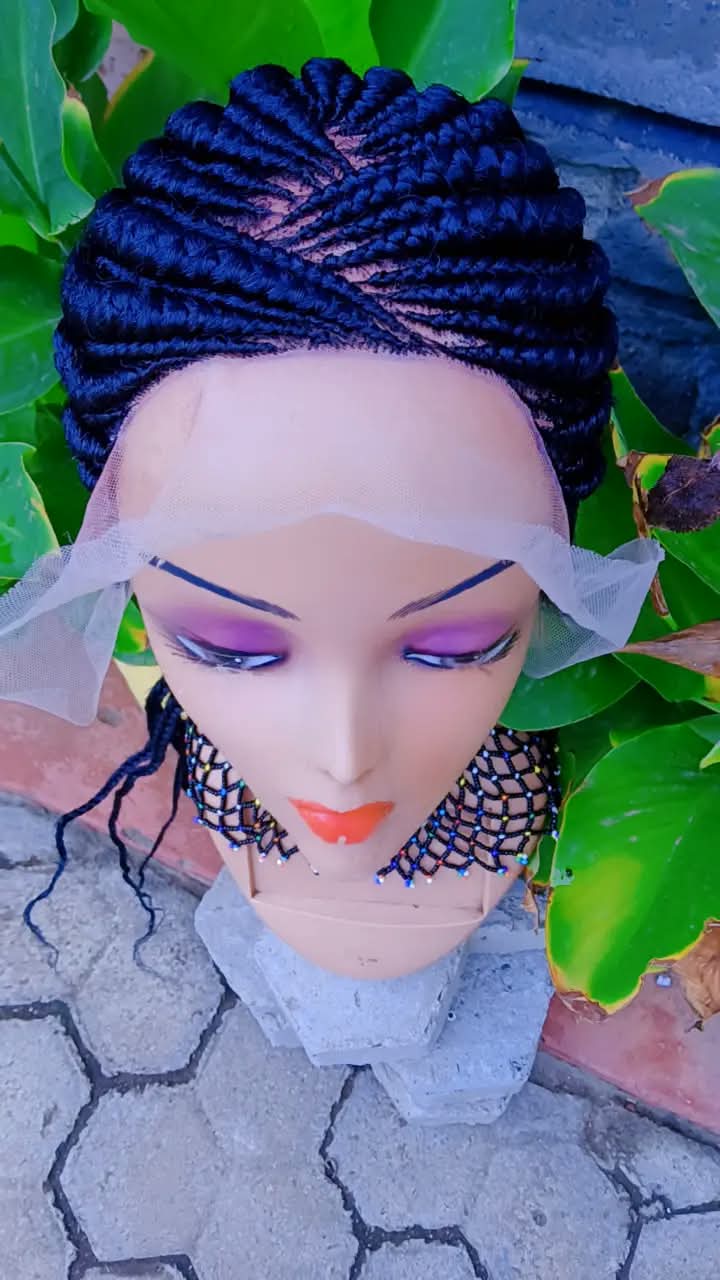 2-in-1 Frontal Braided Ponytail Wig