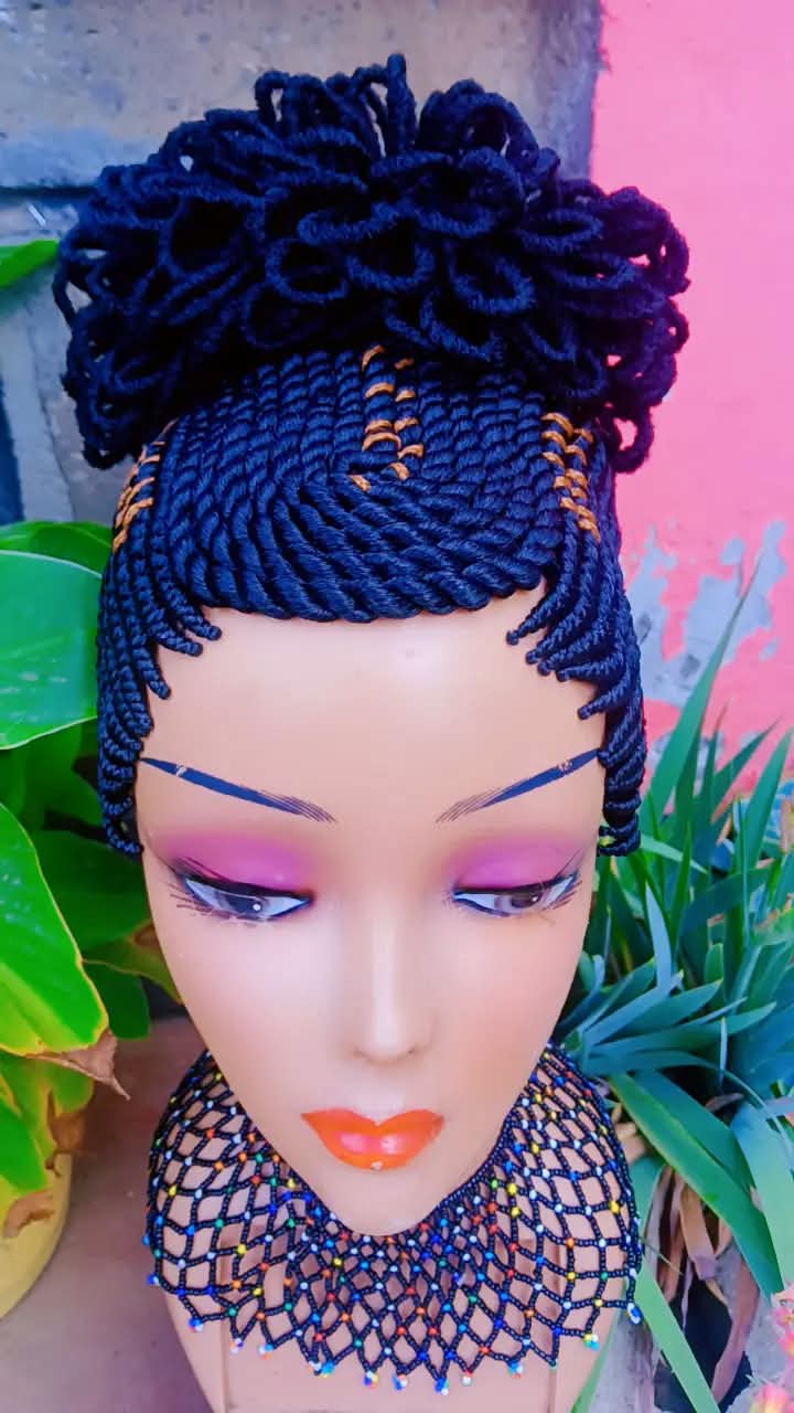 Black Crown Braided Wig