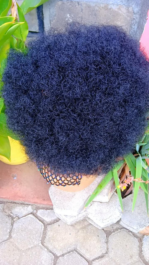 Afro Cornrow Water Curl Wig