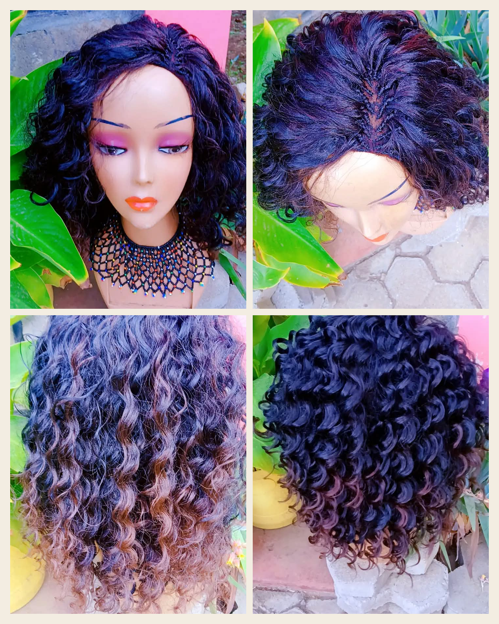 Upepo Wavy Curl Braided Wig