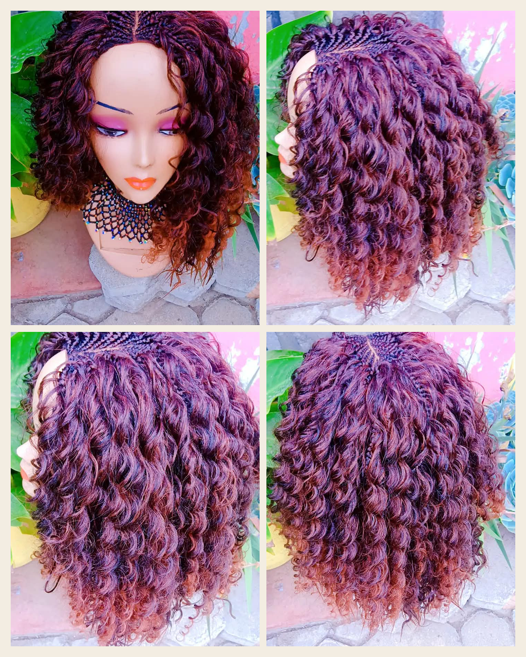 Upepo Wavy Curl Braided Wig