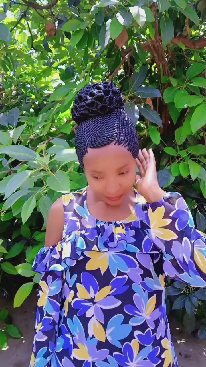 All-Up Rosette Cornrow Wig
