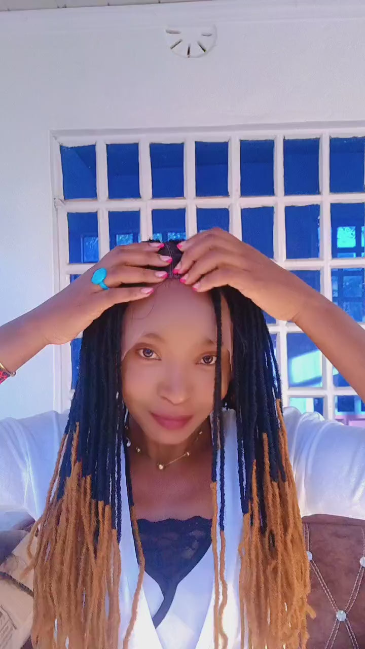 Locs Wig Black to Ombre