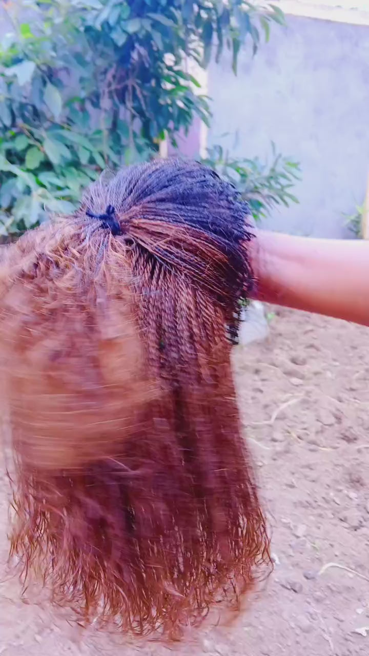 Zuri Water Curl Sisterlocs Wig — Copper Tips