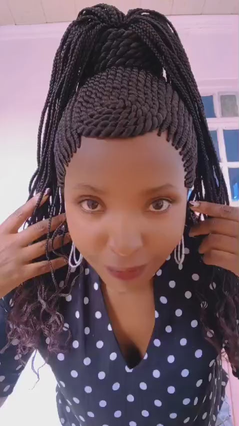 All-Up Pony Braided Wig
