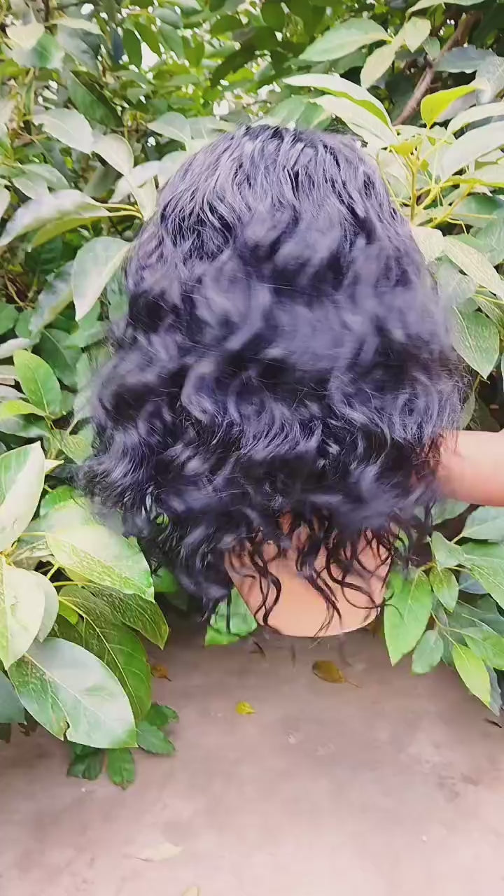 Long Body Wave Headband Wig — Natural Black