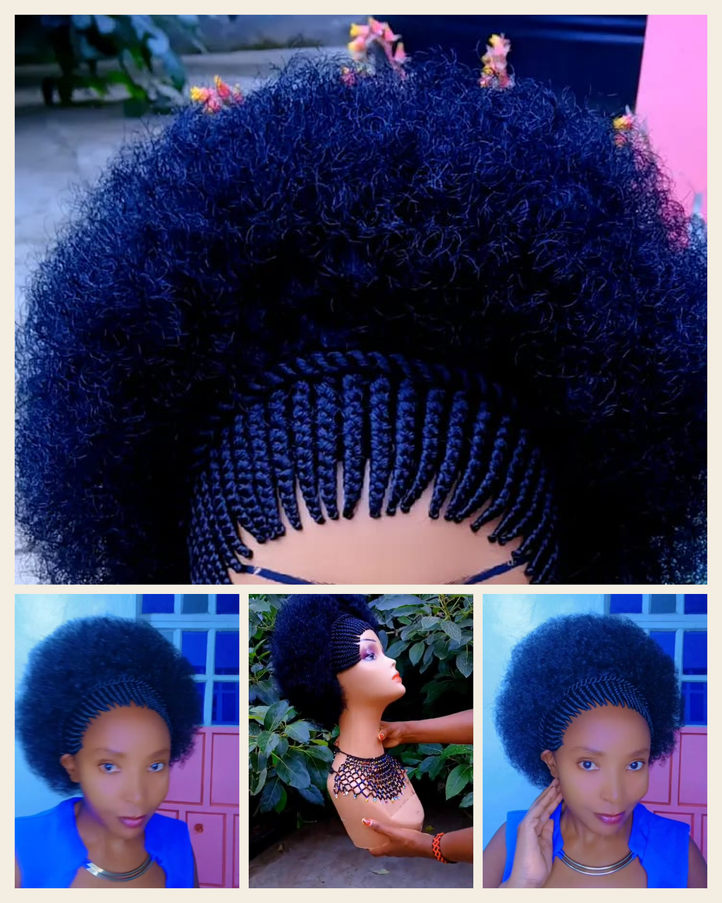 Wingu Curly Puff Braided Wig – Fancy Wigs